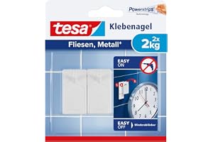 tesa limspikar för kakel och metall, 2 kg – 2 spikar med tesa Powerstrips