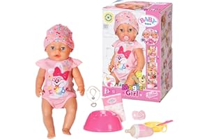 BABY born Magic Girl, Babypuppe mit 10 Funktionen für Kinder ab 3 Jahren, funktioniert ohne Batterie, 43cm groß, 827956 Zapf Creation