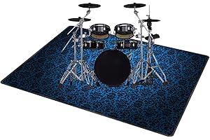 QQDD Drum-Teppich Schlagzeugteppich Schallschutz Teppich Schallschutzmatte rutschfeste Trommelmatte für E Drum Schlagzeug Elektronisch Snare Teppich Snare Drum Rug Schalldicht Teppiche (80CM - 200CM)