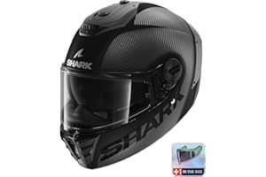 SHARK, Casco Moto Integral Spartan RS Carbon Skin DMA (+ Visera ahumada Adicional)