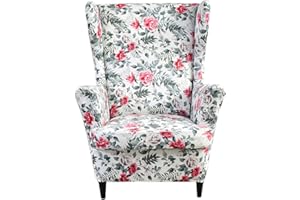 Meigeh Ohrensesselbezüge sesselbezüge für ohrensessel Bedruckte Ohrensesselbezüge Sesselhusse Ohrensessel für Wohnzimmer 2 Teile Hochsommer