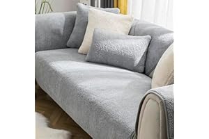 ‎IMSGVIFO Sofa Überzug- für 1-4 Sitzer,Couch Überzug Samt sofa überwurfdecke- mit Rutschfester Unterlage,Sofa Uberzug l form Sofa Cover für Haushalte mit Hunden,Verdicken Sofa Überzug Ecksofa für den Winter…