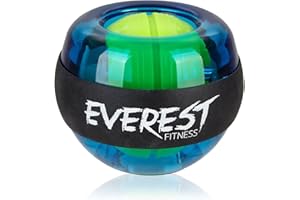 ‎EVEREST FITNESS EVEREST FITNESS trenażer dłoni, mięśni i nadgarstka z żyroskopową piłką w neonowo-niebieskim i czarnym kolorze