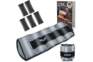DH FitLife Set di 2 cavigliere con pesi regolabili per gambe | 2 varianti 2 x 2,5 kg e 2 x 4,5 kg | pesi alla caviglia per allenamento della forza