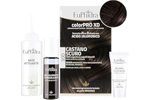 Euphidra - ColorPro XD 300, Castano Scuro, Colorazione Permanente con Acido Ialuronico, Idrata in Profondità, per un Risultato Professionale