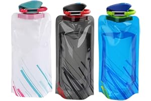 ERBO Składana butelka na napoje, 700 ml, składana, z karabińczykiem, butelka na napoje, wielokrotnego użytku, na festiwale, wędrówki, podróże, przygody, akcesoria festiwalowe