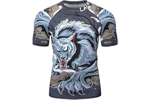 LAFROI Men's Short Sleeve UPF 50+ Baselayer Performance Compression Shirt Rash Guard-CLY08