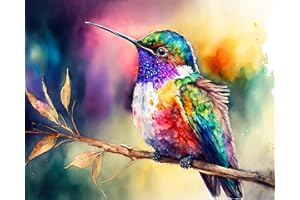 TISHIRON Animals Adult Paint by Numbers Hummingbird DIY Paint by Numbers for Adults and Kids Painting by Numbers on Canvas Art Crafts Gift for Home Wall Decorations 16"x20"(Frameless)