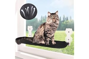 Dracarys Katzen Fensterliege Katzenbett Fenster, Stabile Faltbare Katzenliege Fenster Kabelloses Katzen Hängematte Fenster Indoor Katzenmöbel mit 4 starken Saugnäpfen halten bis zu 20kg