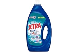 X-Tra Total - Lessive Liquide - 4 plus 1 - Propreté - Eclat - Fraîcheur - Engagé pour vous - Economique - Parfum Givré - Déo Fraîcheur plus - 24H Anti-Odeurs - Efficace des 20°C - 77 Lavages