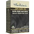 byPureNaturals 100% Organic Hair Colour Powder 2N Soft Black 120gm | Safest Beard Colour for Men | Natural Hair Colour for Women & Men | PPD & Ammonia Free Unisex Color