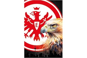 Eintracht Frankfurt Fanartikel - Adler Attila - Wandbild (60cm x 40cm) auf Aluminium I Exklusive Motive