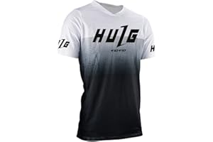 HULG MTB-Trikot Für Herren, Kurzarm, Downhill-Trikot, Herren-Fahrradbekleidung, Radsport-/Motocross-Bekleidung, Mountainbike-Shirt, Weiche Textur, Feuchtigkeitstransport, MTB BMX