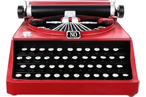 Garneck Machine à Écrire Vintage Fer Rétro Machine à Écrire Modèle Ornements de Table Décorations pour La Maison Étagère à Vin Bureau Cadeaux Danniversaire