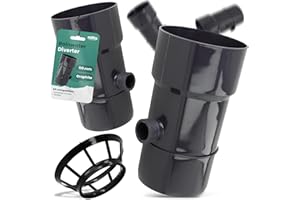 Millto™ Colector de Lluvia para Bajante y Depósito de Lluvia DN Ø110 mm 1'' Grafito | Recuperador de Agua con Filtro Desagüe Drenaje de Canalón Bajada Conexión para Manguera de Jardín