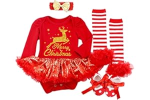 BabyPreg neonate il mio primo Natale Babbo costume del partito del vestito 4PCS