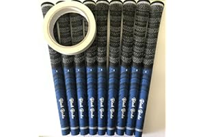 9 blue and Black mens midsize black birdie Dual Compound Golf Grips corded