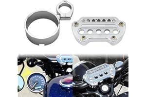 HDBUBALUS Indicatore di Montaggio Laterale del Tachimetro Morsetto del Manubrio Cromato Adatto per Harley Sportster Xl883 1200 1993-2020
