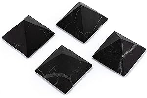 SN NATURSTEIN UG KASHU Shungite directement de Carélie : 4 pyramides 5 cm non polies