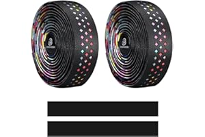 Boenoea Bike Nastro Manubrio Antiscivolo, 2 Pezzi Nastro per bici da Bicicletta con 5 Tappi Terminali per Bici da Strada Bike