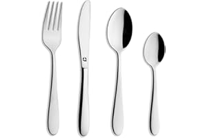 Grunwerg Windsor Carded Set di 4 pezzi di posate per bambini, acciaio inox 18/0