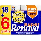 Renova Toilet Paper - 18+6 Units | 24 Rolls (18+6), Double Layer, White Paper, Very Soft, Very Strong, Absorbent