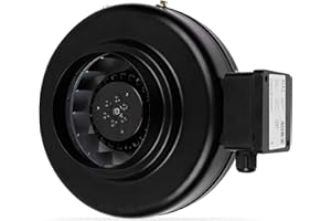 neverest® RV-B 125 mm Ventilateur de Surpression de Qualité Professionnelle pour le Chauffage et le Refroidissement des Conduits D'évacuation en ligne avec un câble EU