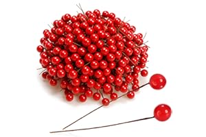 com-four® 150x decoración dispersa, Ramas Decorativas con Bayas, Ramas Decorativas para esparcir como artículos de artesanía, adornar Regalos y popurrí (150 Piezas - Frutos Rojos)