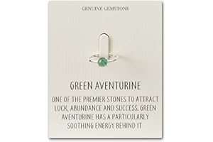 Philip Jones Anello regolabile in avventurina verde con biglietto preventivo