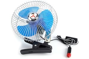 Baverta Ventola Oscillante per Auto - Mini Ventola di Raffreddamento per Auto per Cruscotto per Camion 12V 25W