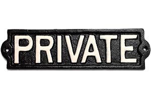 PRIVATE Gjutjärnsskylt för utomhusbruk, trädgård, gårdsbruk