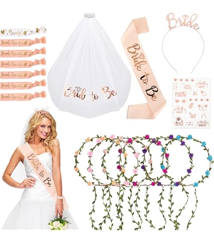 Kit Addio Al Nubilato - Velo E Spille Personalizzate Per Sposa E Damigelle - Foto 7