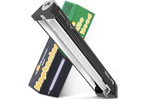 NEPTONION T5 HO UVB Reptile Light Hood, 8W Reptile Terrarium Hood with UVB 10.0 Fluorescent Lamp Tube, Suitable for Desert Reptiles(8W,13 Inches)