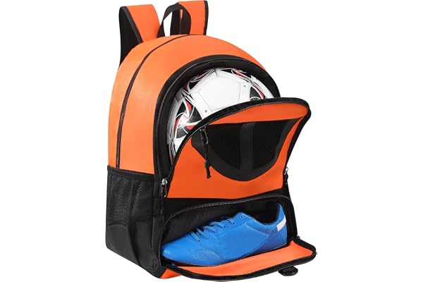 Sac à Dos de Basket-Ball pour Homme et Femme avec Compartiment pour Ballon et Chaussures, capacité 30 L, léger et Respirant, pour Volley-Ball, Football, Sport, Voyage, école, Salle de Sport