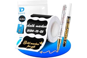 Naklejki na Tablicę Kredową, DZSEE® Wodoodporne Etykiety Samoprzylepne, Usuwalne, Uniwersalne Naklejki Na Słoiki, Słoiki z Przyprawami Kuchennymi, Dżemy, Butelki, do Organizacji| B-Kwiatowy