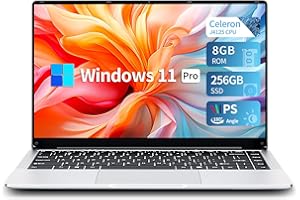 KIIUIUI 14.1'' Ordenador Portátil Celeron J4125 CPU, Portátil 8GB RAM LPDDR4 256GB SSD, Convertible 180°Portatil Windows 11, Laptop IPS FHD Pantalla 1980*1080, BT5.0, USB3.0, HDMI, TF Card Slot, Wifi