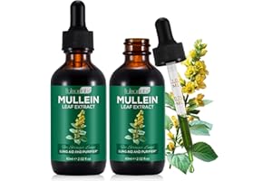 VORTEXONIX 2 Pack Mullein Drops for Lungs, Mullein Leaf Extract with Chlorophyll, Mullein Leaf Extract Supplement, for Lung Cleanse and Respiratory Support