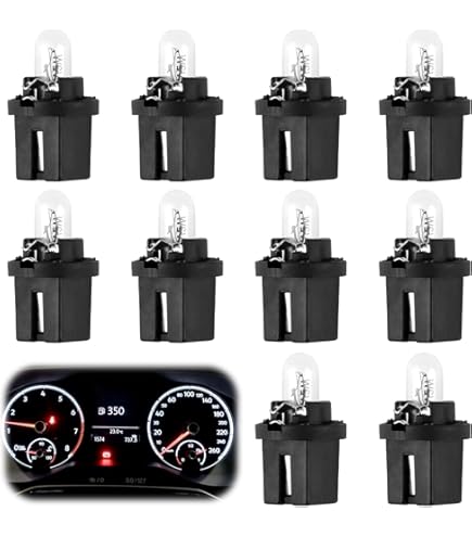 10 Lampadine LED T5 W3W Verde Per Auto - Sostituzione Luci Cruscotto, 12V, 160LM, 0.7W