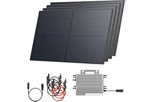 Solarway® Balkonkraftwerk 2000Wp / 2000W-800W mit Deye SUN-M200G4-EU-Q0 – Komplettset mit 500W Solarmodulen, Wechselrichter & Zubehör – steckerfertige Mini-Solaranlage für die Steckdose