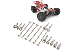 DILWE Kit d'arbre D'entraînement RC CVD, Pièce de Rechange de Mise à Niveau de Traitement Thermique d'arbre D'entraînement en Acier pour Voiture RC 144001