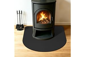 Rundbåge gnistskyddsplatta för kaminugn, 80 x 70 x 0,1 cm