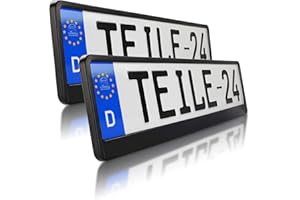 ‎TEILE-24.EU MALINOWSKI 2 x Kennzeichenhalter SCHWARZ Kennzeichenhalterung 520 x 110 mm inkl. Montageanleitung Neu & OVP