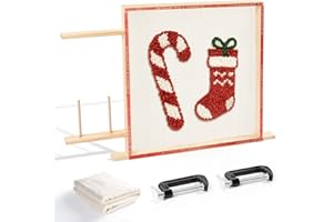 BESGEER 29,5 x 29,5 Zoll Tufting Tapisserie Rahmen für die Herstellung von Teppichen, Webrahmen für Teppiche, Tufting Rahmen aus Holz, für Teppichbedarf für Tuftingpistole