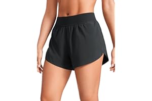 CRZ YOGA Mujeres Pantalones Cortos Deportivos Cintura Media Running Fitness Ligero Shorts