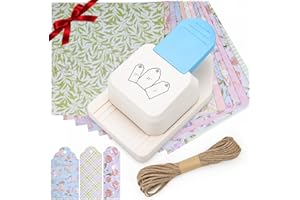 Windspeed Craft Tag Punch 3 in 1 Craft Gift Tag Paper Punch 1.5/2/ 2.5 Inches Gift Puncher with Rope/Scrapbooking Cards for DIY Arts
