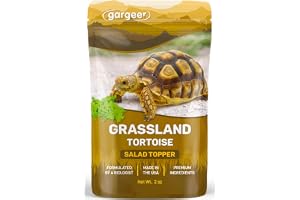 Gargeer 2oz Desert/Grassland Tortoise Food Supplement, Flower Salad Mix Topper. Supercharge Appetite, Health & Immune System. Complete Diet, Rich with Vitamins, Made in The USA. Enjoy!