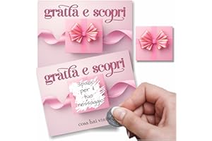 GHIBLI 48 Biglietti Gratta e Vinci Personalizzati per Feste, Compleanni, Natale, Matrimoni. Idea originale per Regali a Dipendenti, Parenti e Amici. Offerte Sconti Omaggi a Clienti con Sorpresa Made in Italy