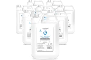 Lakeland Cosmetics antibacterial soap hand wash - 8x 5L Litre refill bottle - Vegan anti-bacterial liquid soap hand wash, made in UK (8x 5 Litre)