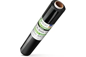 V1 Trade Folia stretch czarna rolka folii stretch - folia do owijania - folia stretch ręczny - szerokość 50 cm - materiał opakowania - folia do pakowania na rolce - folia do mebli