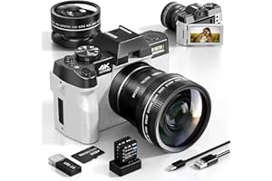 G-Anica Appareil Photo numérique, 48MP pour la Photographie avec WiFi et contrôle d'application, 4K Vlogging Camera, Parfait pour Les utilisateurs débutants et Les débutants avec Macro&Wide Lens